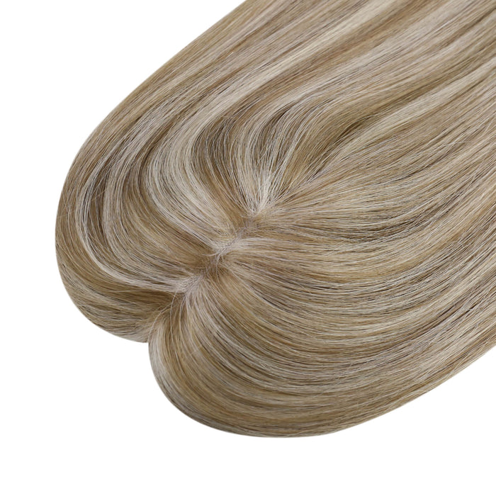 human hair topperhigh quality virgin hair extensionshair topper womenhair topper wighair topper silk basehair topper human hairhair topper for womenhair topper for thinning crownhair topperclip on hair topperBest Hair Topper with Clips