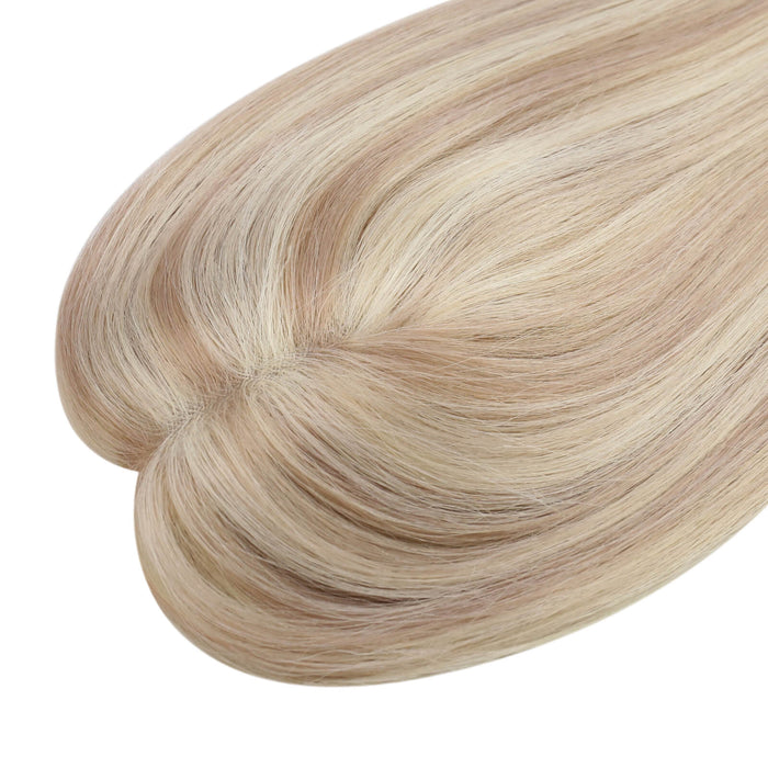 human hair topperhigh quality virgin hair extensionshair topper womenhair topper wighair topper silk basehair topper human hairhair topper for womenhair topper for thinning crownhair topperclip on hair topperBest Hair Topper with Clips