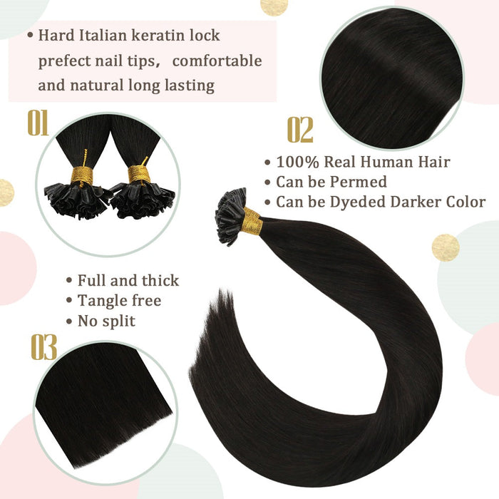 u tip human hair extensions,Remy Human Hair, seamless prebonded hair, Nail Tip Hair Extension,nail tip hair, small piece human hair, u shape hair strands, Remy Human Hair, seamless prebonded hair