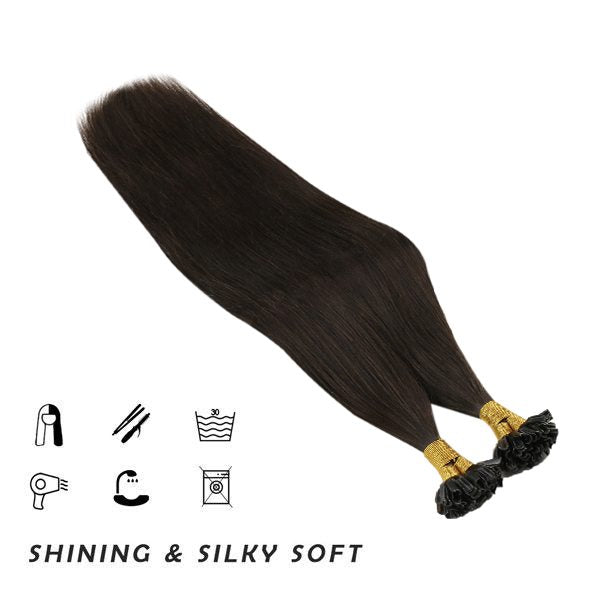 u tip human hair extensions brown